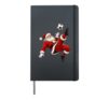 Santa Claus Soccer Bicycle Kick Christmas Football Player Hardcover Journal, Black