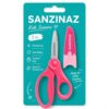 SANZINAZ 5 Inch Pointed Scissors, Pink, Small Paper Cutting Scissors for Ages 4-7, Crafts, Home Art Projects and Everyday Creative Activities