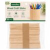 SANZINAZ Wood Craft Sticks, 50-Pack, Wooden Sticks for DIY Projects, Activities, Art Projects, Handmade Decorations, Hobby and Craft Supplie