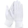 SARDVISA Formal White Cotton Parade Gloves with Snap Cuff, Large
