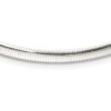 Saris and Things Sterling Silver 4.5mm Polished Cubetto 16in Chain Necklace
