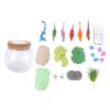 SASKATE Dinosaur Terrarium Kit for Kids, Light Up DIY Craft with Remote