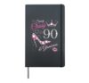 Sassy Classy 90 And Glamorous 90th Birthday Pink Hardcover Journal, Black