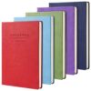SATINIOR 5 Pack A4 Notebooks Leather Softcover Journal, Assorted Color