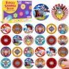 Sauyoza 52 Pack Viking Party Favors Fidget Spinner for Kids Birthday, Knight Fidget Spinner Bulk for Classroom Rewards, Goodie Bag Stuffers, Medieval Fantasy Party Supplies