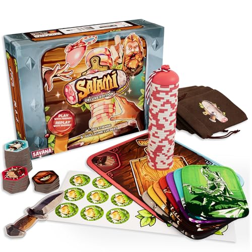 SAVANA Salami Deluxe Edition - Hilarious Bluff and Snack Party Game | Steal, Sizzle & Survive in The Tavern of Hook | 2–6 Players, Ages 8+, 15 Min Playtime | Family Game