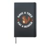 Save A Tree Eat A Beaver Funny Hardcover Journal, Black