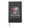 Save the Earth Because I Like Coffee Earth Day Awareness Hardcover Journal, Black
