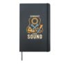 Sawdust And Sound Luthier Woodworking Guitar Maker Hardcover Journal, Black