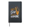 Saxophone Girl Just A Girl Who Loves Saxophone Hardcover Journal, Black
