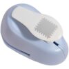 Scalloped Square Paper Punch, 0.71 x 0.79 in Postage Stamp Shape Punches, Lever Action Paper Punches for Crafting, DIY Scrapbooking, Photo Frames, Journals, Easy Press for Adults