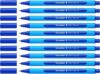 Schneider Slider Edge M (Medium) Ballpoint Pen, 1.0 mm, Light Blue Barrel, Blue Ink, Box of 10 Pens (152103)