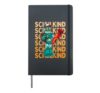 School Boy School Child 2025 Comic Robot School Cone Hardcover Journal, Black