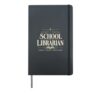 School Librarian Library Media Specialist Books Hardcover Journal, Black