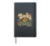 School Librarian Plant Lover Books And Plants Groovy Hardcover Journal, Black