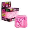 Schylling Candy Swirl Nice Cube - Sensory Squeeze Toy with Super Solid Squish - 2.25" Cube - Pink and White
