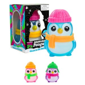 Schylling Needoh Squishmas Polar Glow Penguin - Sensory Squeeze Toy with Super Solid Squish - (Pack of 1)