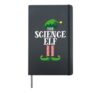 Science Elf Matching Family Group Christmas Party Pyjamas Hardcover Journal, Black