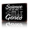 Science Genes Vintage Metal Wall Art Signs 8X12 In