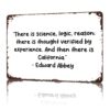 Science Logic Reason Thought Experience Metal Wall Art Signs 8X12 In
