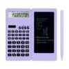 Scientific Calculators for high-School, LveSunny 10 Digits Digital with Erasable Writing Board Math Calculator for Middle School & College (Purple)