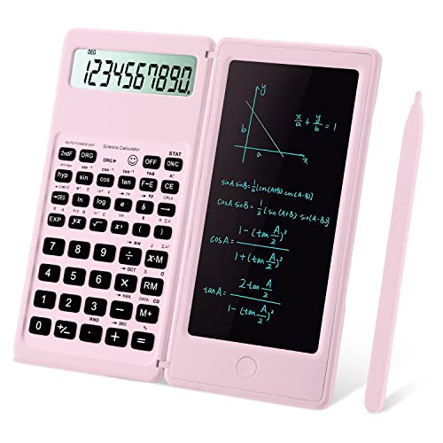Scientific Calculators,IPepul Multi-Functional Pink Kawaii Calculator with Algebra, Trigonometry, and Calculus, Suitable for Students, Teachers, &Business Professionals, Lead for School Supplies(Pink