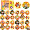 SCIONE 52 Pack Fall Floral Thanksgiving Party Favors Fidget Spinner for Kids Birthday, Autumn Harvest Flower Fidget Spinner Bulk for Classroom Rewards, Goodie Bag Stuffers, Party Supplies