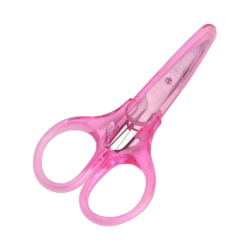 Scissors All Purpose, Ergonomic Handles Designed for Office Crafts,Versatile Metal Shears,Left Right Handed Design,Compact Portable Handheld Scissors for Crafting Scrapbooking Pattern Design (Pink)
