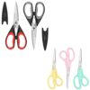 Scissors, iBayam 8" All Purpose Scissors Bulk, Ultra Sharp 2.5mm Thick Blade Shears Comfort-Grip Scissors for Office Desk Accessories Sewing Fabric Home Craft School Supplies, Right/Left Handed