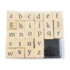 Sclmgo Wooden Letters Stamp Set Alphabet Stamps Rubber Stamps Vintage Wooden Box Educational Toy Material Wood Suitable for Tags Invitations Gift Wrapping Sc