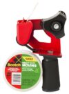 Scotch Heavy Duty Moving Packing Tape, Clear, Makes Packing Easier & Quieter, 1.88 in. x 54.6 yd., 1 Tape Roll with 1 Heavy Duty Dispenser