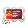 Scotch Secure Seal Packaging Tape, 1.88 in x 54.6 yd, 36-Pack