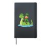 Scottish St Patrick Day Nessie Leprechaun Hardcover Journal, Black
