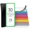 Scribbledo 30 Pack Dry Erase Magnetic Labels 3.1” x 1.2” Reusable Colored Magnet Name Tags for Whiteboard Fridge Locker Classroom Office Writable Erasable Dry Erase Magnets for Teachers & Home