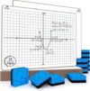 SCRIBBLEDO 60 Pack XY Axis Coordinate Graph Lap Boards 9x12 with 12 Erasers