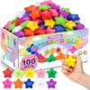 SCTOARIELT 100 Pack Star Stress Balls for Adults Kids, Squishy Fidget Toys