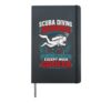 Scuba Diving Grandpa Fathers Day Underwater Explorer Wetsuit Hardcover Journal, Black