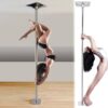SDVantage Dancing Pole 2.2M 2.7M 3M 3.6M 3.8M Static Spinning Pole for Apartment, Portable Removable 45Mm Dance Pole Kit,Silver-3.2M-3.4M/10.5Ft-11Ft