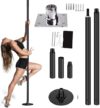 SDVantage Spinning Dance Pole Adjustable Spinning & Static Dance Tube Kit, Pub/Studio/Gym Fitness Pole, Black Dancer Practice Pole,3.2M-3.4M/10.5Ft-11Ft