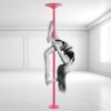 SDVantage Spinning Pole Dancing Pole Adjustable Pole for Studio/Gym/Club, Exercise Pole for Dancing, Portable Training Tube Kit,Pink-2.23M-3.4M/7.5Ft-11Ft