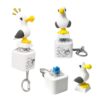 Seagull Fidget Toy , Rechargeable Fidget Clicker with Real Sound and LED Light, Seagull Clicker , for Fun and Stress Relief,white-2pcs