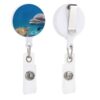 Sea Turtle Dolphin and Fish Sturdy Badge Reel, ID Badge Holder Clip