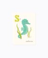 Sea Urchin Studio - S is for Seahorse - ABC Alphabet Wall Art for Kids