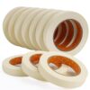 SEBETOW Masking Tape Bulk 160 Packs 0.75 Inch for General Purpose White Beige 55 Yds