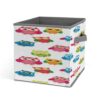SEBNATAL Cute Owl Funny Owl Pattern Cube Storage Bins with Carry Handles