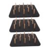 SECFOU 3pcs Black Felt Bulletin Board for Wall with Easy Setup and Noise Absorption Felt Photo Display Board for Working Environment and Apartments for Pictures and Memos