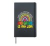Second Grade Is My Jam 1st Day Of 2nd Grade Rainbow Teacher Hardcover Journal, Black