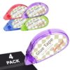 Secopad Scrapbook Tape, Glue Tape for Crafts, 4 Pack, Clear Colored Shell