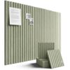 SECUPEN Felt Bulletin Board Tiles, 6 Pack 12 x 12 Inch Sage Green Felt Wall Tiles, Self-Adhesive Felt Board for Office, Classroom, Home, Dorm Room and Workspace