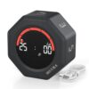 Secura Pomodoro Cube Timer, 3, 5, 10, 25, 30, 60 Minutes Preset (Dark Gray)